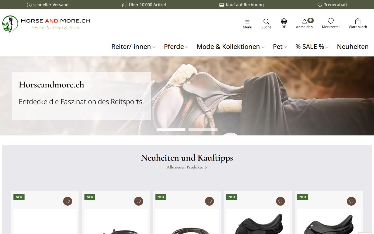 horseandmore.ch &ndash; XONIC-Referenz