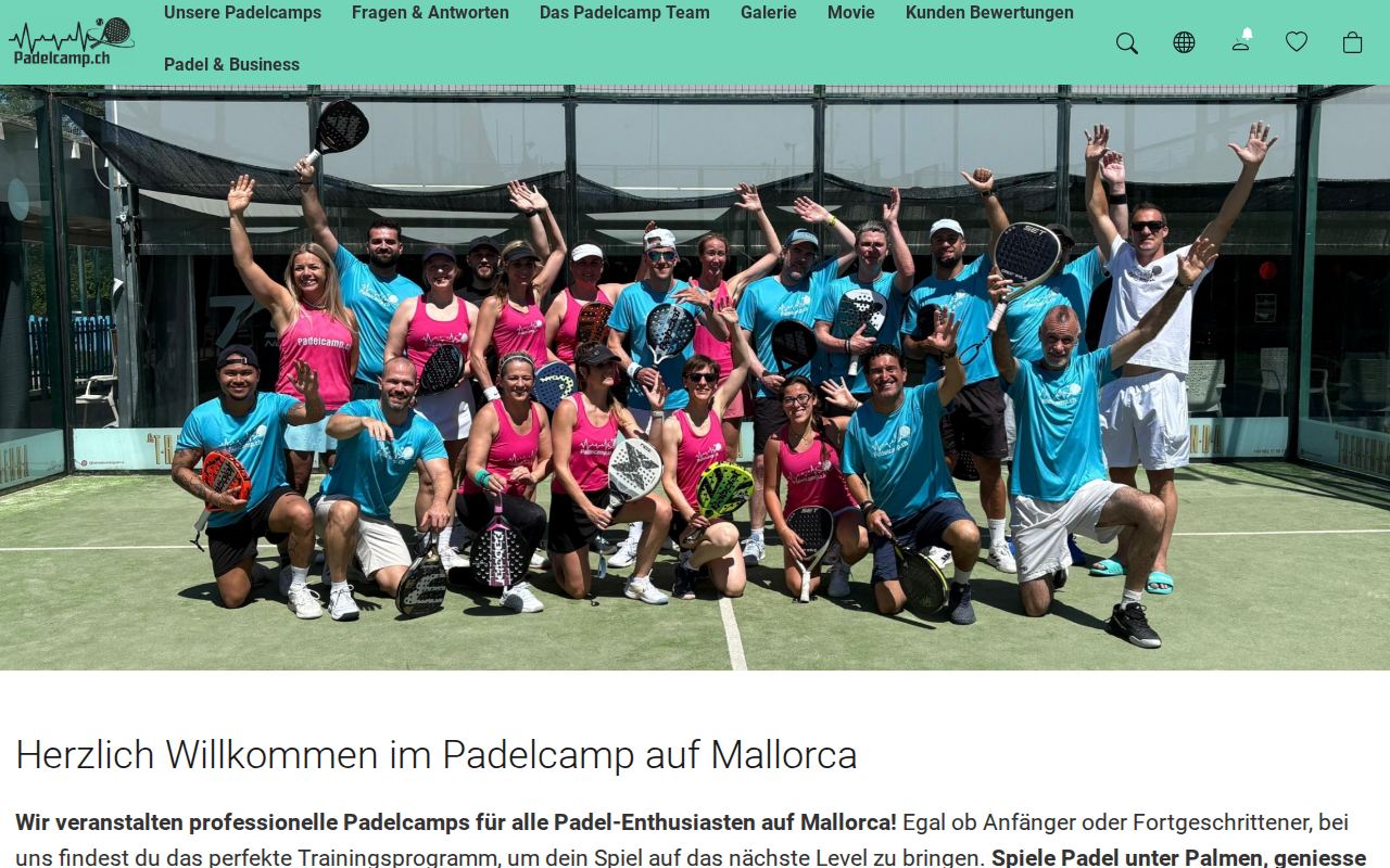 padelcamp.ch &ndash; XONIC-Referenz