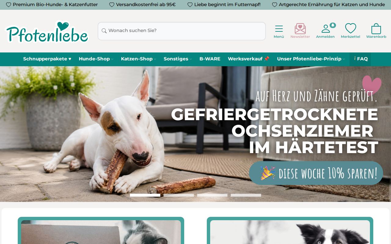 pfotenliebeshop.de &ndash; XONIC-Referenz
