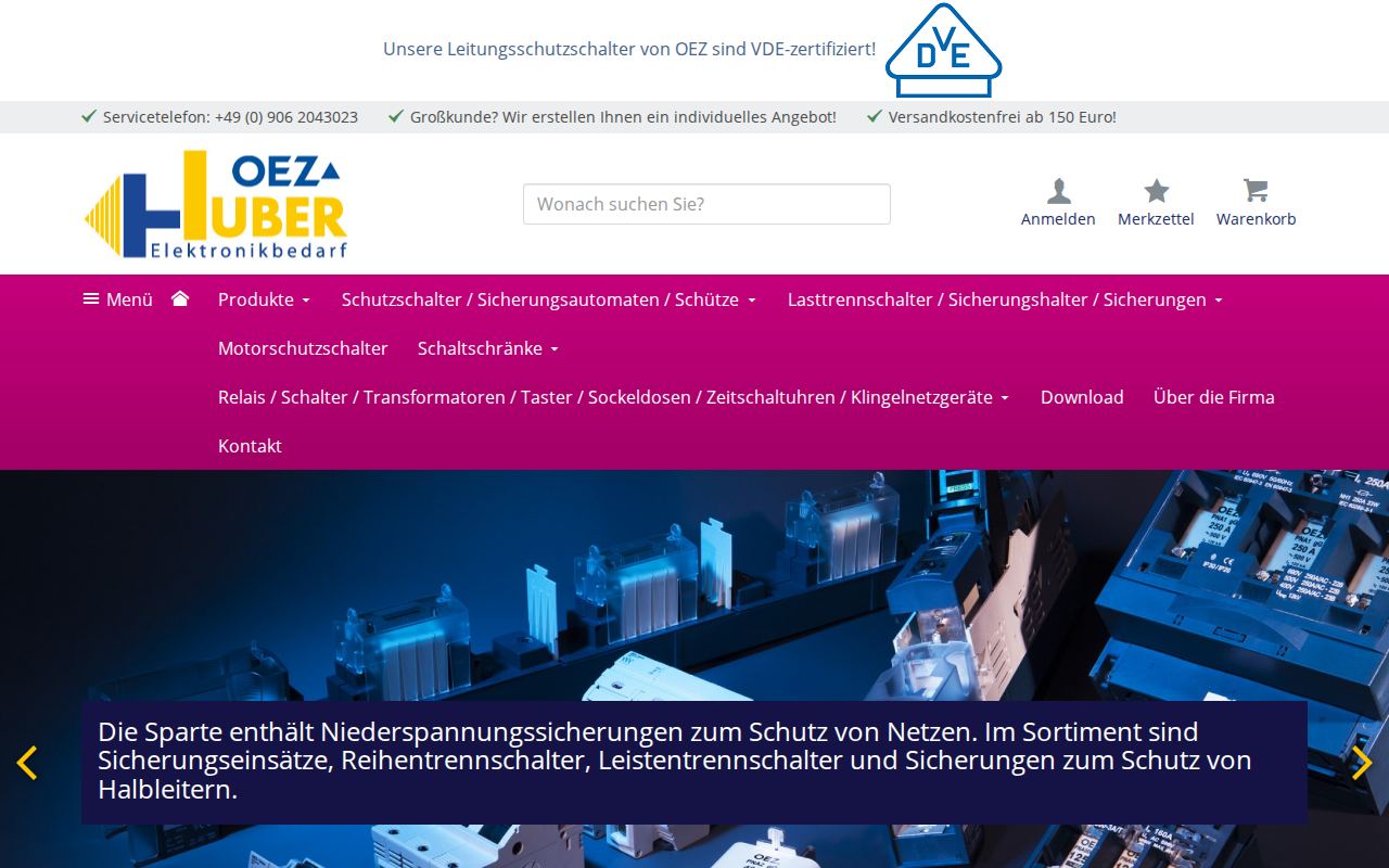schutzschalter-online.de &ndash; XONIC-Referenz