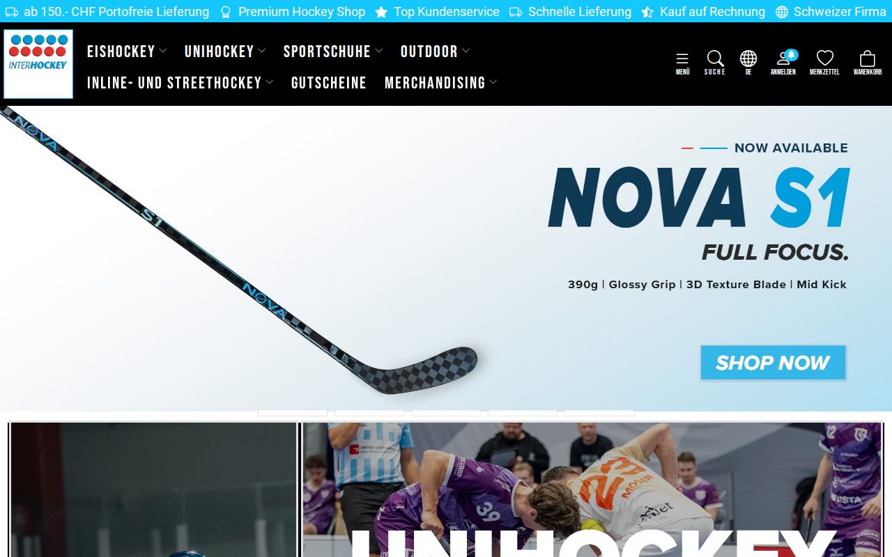 shop.interhockey.ch &ndash; XONIC-Referenz