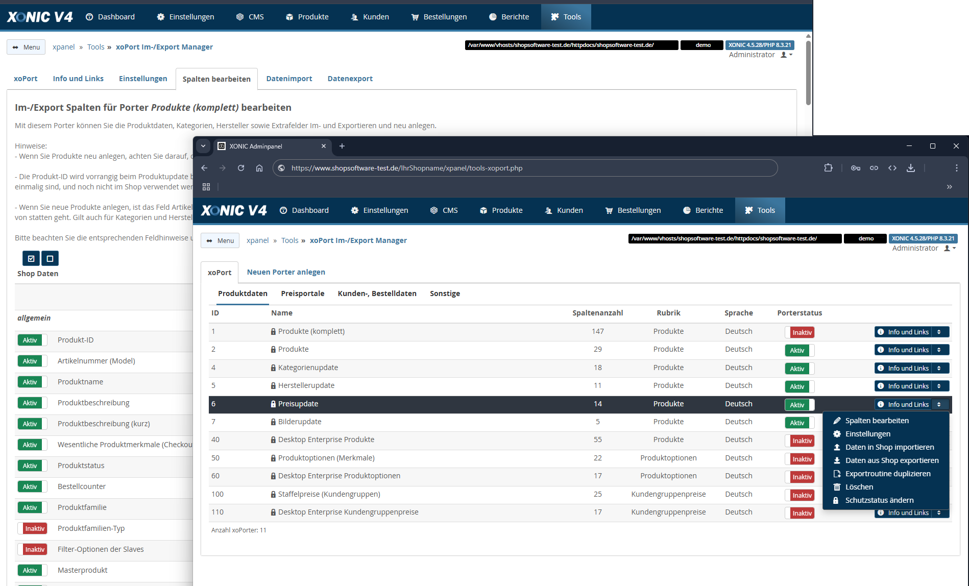 CSV Import Export Tool